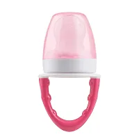 Dr. Brown's Fresh First Silicone Feeder 4 M+ (Pack of 1, Pink)-thumb1