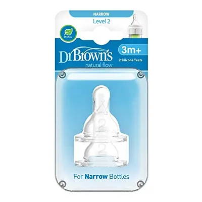 Dr Brown 2pk Level 2 Nipple Size 2ct Dr. Brown's 2pk Level 2 Standard Nipple, 3-6 Months
