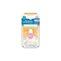 Dr. Brown's Options+ Wide Neck Baby Bottle Nipple (Pack Of 2, White)-thumb1