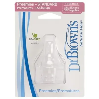 Dr. Browns Natural Flow Preemie Standard Nipple pack of 4