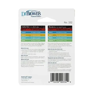 Dr. Browns Natural Flow Level 2 Standard Nipple 6 Count By Dr. Browns