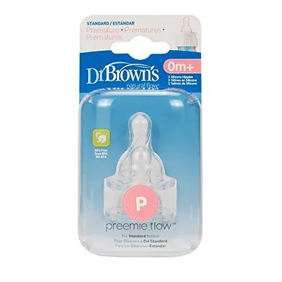 Dr. Brown's Natural Flow Preemie Standard Nipple, Set of 2