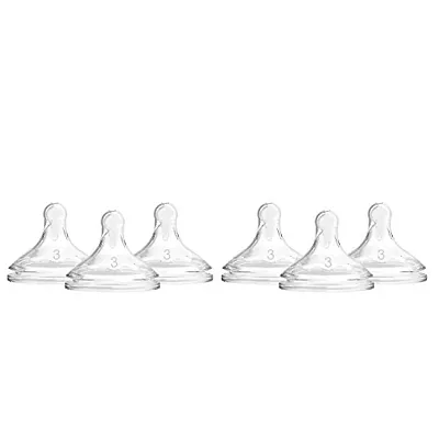 Dr. Brown's Options+ Wide Neck Baby Bottle Nipple (Pack of 1, Clear)