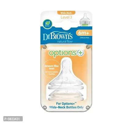 Dr. Brown's Options + Level 3 Teats (100 ml, Pack of 1, White)