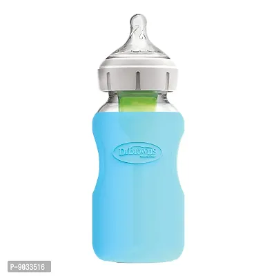 Kidsland Wide Neck Glass Bottle Sleeve 9 oz - Blue-thumb3