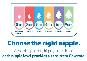 Dr. Brown's Natural Flow Level 4 Standard Nipple 6 Count (Pack of 6, White)-thumb1
