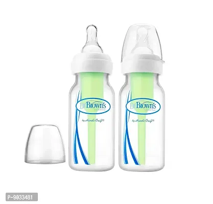 Dr. Brown's Options Narrow Neck Baby Bottle (120 Ml, Pack of 2, White)-thumb2