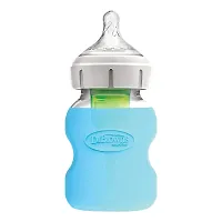 Kidsland Wide Neck Glass Bottle Sleeve 5 oz - Blue-thumb2