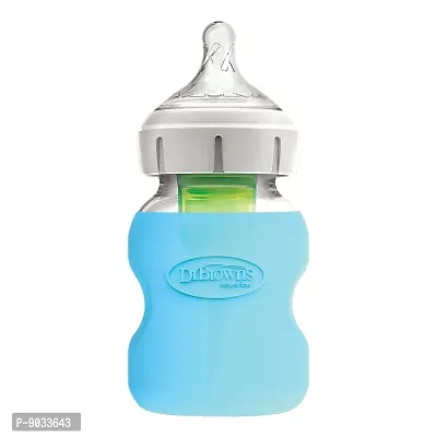 Kidsland Wide Neck Glass Bottle Sleeve 5 oz - Blue-thumb3