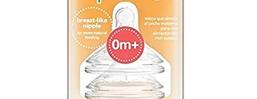 Dr Brown's Twin Pack Level 1 Wide Neck Silicone Options+ Nipple, Clear-thumb2