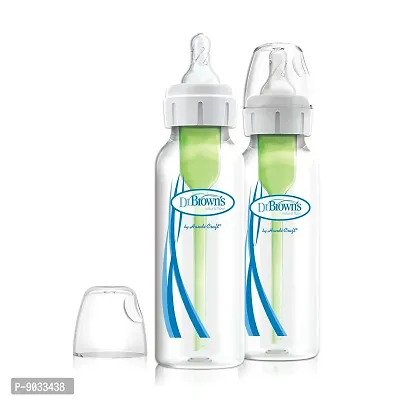 Dr. Brown's Narrow Neck Options Baby Bottle (250 Ml, Pack of 2, White)-thumb0