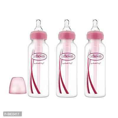 Dr. Brown's Narrow Neck Options Pink Bottle (250 Ml, Pack of 3, Pink)-thumb2