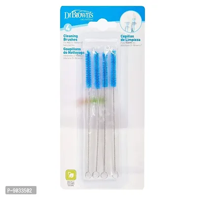 Dr. Brown's Baby Infant Cleaning Milk Vent Bottle Teat Brush 4 (Pack of 4, Blue)-thumb5
