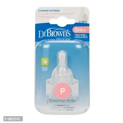 Dr. Brown's Baby Milk Bottle Teat Vent 2PK Options Premmie 2PK (Pack of 1, White)-thumb0