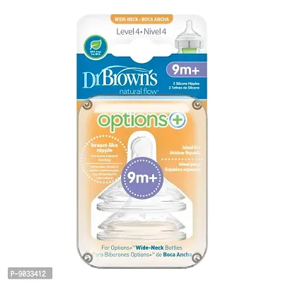 Dr. Brown's Options + Level 4 Teats Nipples (100 ml, Pack of 2, White)-thumb5