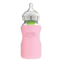 Kidsland Wide Neck Glass Bottle Sleeve 9 oz - Light Pink-thumb2