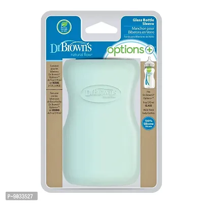 Dr. Brown's Wide Neck Glass Bottle Sleeve (Pack of 1, Mint)-thumb2