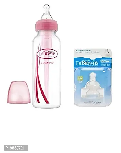 Dr. Brown's Natural Flow Standard Neck Bottle with Level 2 Sta (Pack of 1, Multicolor)