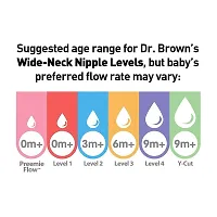 Dr. Brown's Wide Neck Nipple (0.5 ml, Pack of 6, White)-thumb2