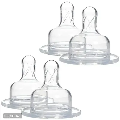 Dr. Brown's 4 Pack Natural Flow Level 1 Wide Neck Nipple (Pack of 4, White)