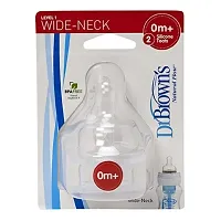 Dr. Brown's Level 1 Wide Neck Nipple (Pack of 6, White)-thumb1