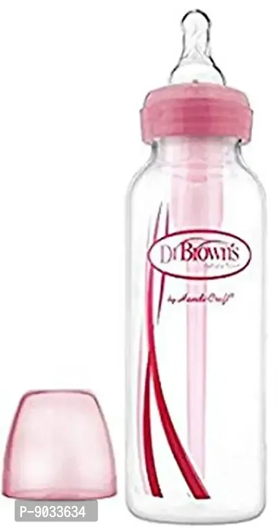 Dr. Brown's Narrow Neck Original Options Baby Bottle (250 ml, Pink)