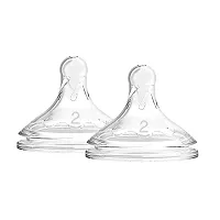 Dr. Brown's Options Plus Wide Neck Level 2 Teats Twin Pack (20 ml, Pack of 2, White)-thumb2
