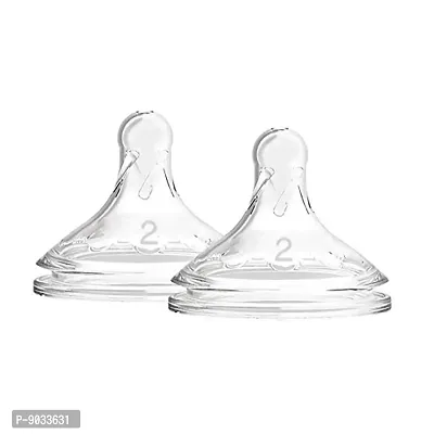 Dr. Brown's Options Plus Wide Neck Level 2 Teats Twin Pack (20 ml, Pack of 2, White)-thumb3
