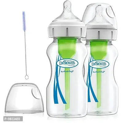 Dr. Brown's Options Wide Neck Bottle 9 Oz (Pack of 2, White)