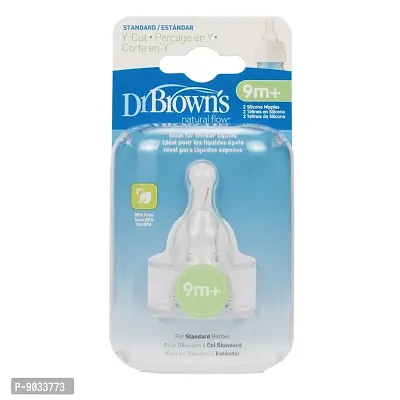 Dr. Brown's Natural Flow Y Cut Wide Neck Nipple, Set of 2-thumb2