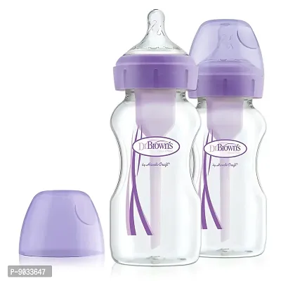 Dr. Brown's Natural Flow Options Wide Neck Baby Bottle (270 Ml, Set of 2)-thumb0