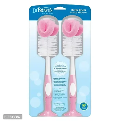 Dr. Browns Baby Bottle Brush - Pink - 2 Count-thumb2