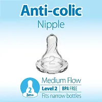 Dr. Brown's Standard Replacement Nipple (0.5 ml, Pack of 6, White)-thumb1