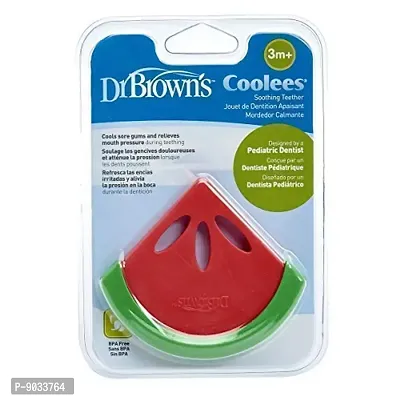 Dr. Brown's Baby Teethe Soothing Coolees Pacifier Witho (Pack of 1, Red)