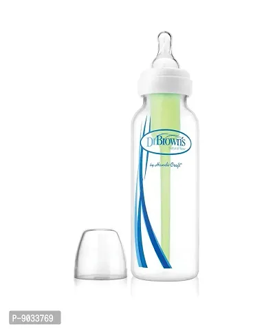 Dr. Brown's Natural Flow Options Polypropylene Standard Neck Baby Bottle (250 Ml, Clear)-thumb0