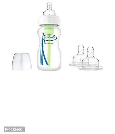 Dr. Brown's Natural Flow Wide Neck Bottle with Level 1 Wide Ne (Pack of 1, Multicolor)-thumb0