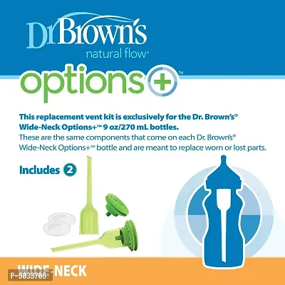 Dr. Brown's Options+ Wide Neck Replacement Kit (Pack of 1, White)-thumb4