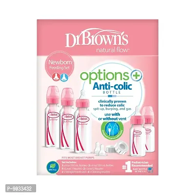 Dr. Brown's Options Feeding Bottles Gift Set in (Pack of 1, Pink)-thumb2