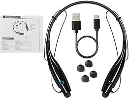 Enhance Your Music Experience with HBS-730 Neckband Bluetooth Headphones. Wireless Sport Stereo Headsets for Android  iOS. Crystal Clear Sound, Handsfree Calls, and Microphone. Sleek Black Design. El-thumb4