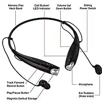 Enhance Your Music Experience with HBS-730 Neckband Bluetooth Headphones. Wireless Sport Stereo Headsets for Android  iOS. Crystal Clear Sound, Handsfree Calls, and Microphone. Sleek Black Design. El-thumb1