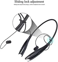 Enhance Your Music Experience with HBS-730 Neckband Bluetooth Headphones. Wireless Sport Stereo Headsets for Android  iOS. Crystal Clear Sound, Handsfree Calls, and Microphone. Sleek Black Design. El-thumb2