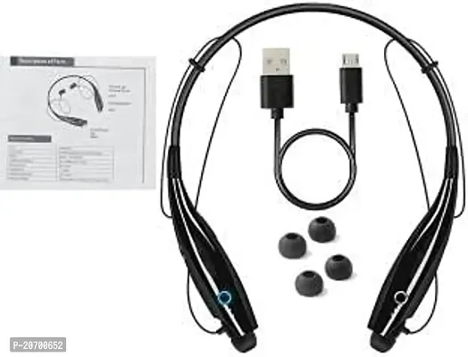 Wireless Sport Stereo Headset: HBS-730 Neckband Bluetooth Headphones - Crystal Clear Sound Handsfree with Mic for Android  iOS (Black). Elevate Your Music Experience Today-thumb4