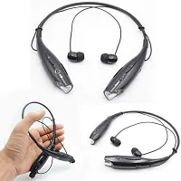 Wireless Sport Stereo Headset: HBS-730 Neckband Bluetooth Headphones - Crystal Clear Sound Handsfree with Mic for Android  iOS (Black). Elevate Your Music Experience Today-thumb2