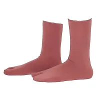 PAROPKAR Wide Calf Compression Socks for Women, Extra Large Knee High Polyester & Spandex Socks (Light Red)-thumb2