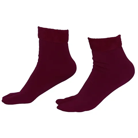 PAROPKAR Wide Calf Compression Socks for Women, Extra Large Knee High & Spandex Socks (Maroon)