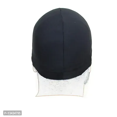 PAROPKAR 2 Pcs Helmet Liner Skull Caps Sweat Wicking Cap Running Hats Cycling Skull Caps for Men and Women (White Black)-thumb5