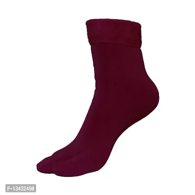 PAROPKAR Wide Calf Compression Socks for Women, Extra Large Knee High Polyester & Spandex Socks (Maroon)-thumb5