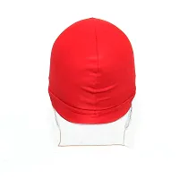 PAROPKAR 2 Pcs Helmet Liner Skull Caps Sweat Wicking Cap Running Hats Cycling Skull Caps for Men and Women (Red Grey)-thumb4