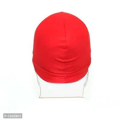 PAROPKAR 2 Pcs Helmet Liner Skull Caps Sweat Wicking Cap Running Hats Cycling Skull Caps for Men and Women (Red Grey)-thumb5