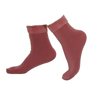 PAROPKAR Wide Calf Compression Socks for Women, Extra Large Knee High Polyester & Spandex Socks (Light Red)-thumb3